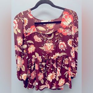 LOFT women’s floral blouse